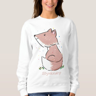 Camiseta Imagem de desenho animado de raposas de bebês