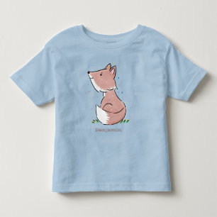 Camiseta Imagem de desenho animado de raposas de bebês