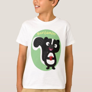 Camiseta Imagem de desenho animado de tronco feliz e bonito