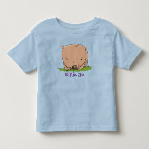 Camiseta Imagem de desenho animado de um bebê feliz e boni