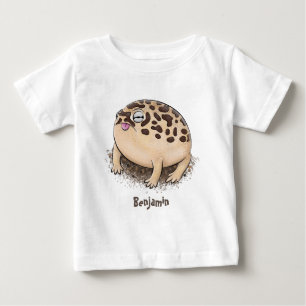 Camiseta Imagem de desenho animado do sapo de chuva deserto