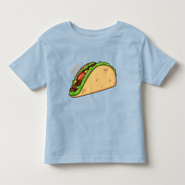 Camiseta Imagem de desenho animado do Taco (Frente)