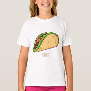 Camiseta Imagem de desenho animado do Taco