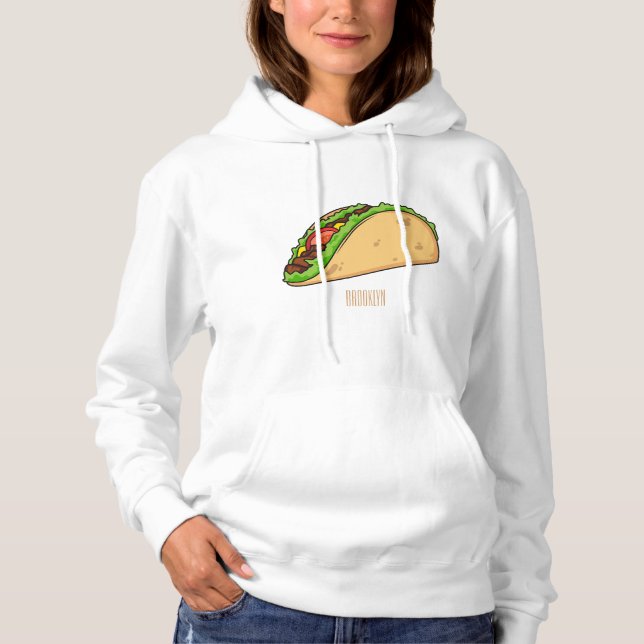 Camiseta Imagem de desenho animado do Taco (Frente)
