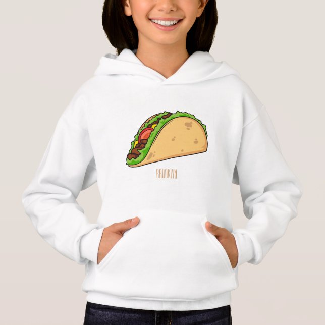 Camiseta Imagem de desenho animado do Taco (Frente)