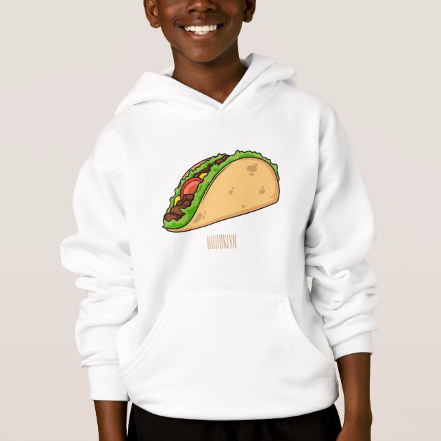 Camiseta Imagem de desenho animado do Taco (Frente)