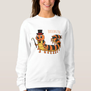 Camiseta Imagem de desenho animado em centopeia 