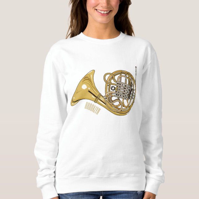 Camiseta Imagem de desenho animado francês (Frente)
