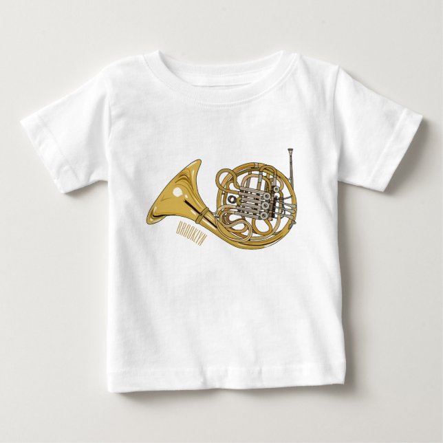 Camiseta Imagem de desenho animado francês (Frente)