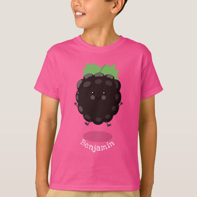 Camiseta Imagem de desenho animado roxo de amora doce e fel (Frente)