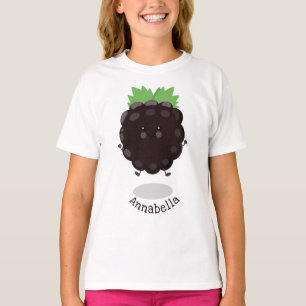 Camiseta Imagem de desenho animado roxo de amora doce e fel