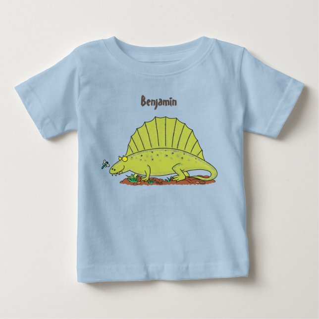 Camiseta Imagem de desenho animado verde-claro (Frente)