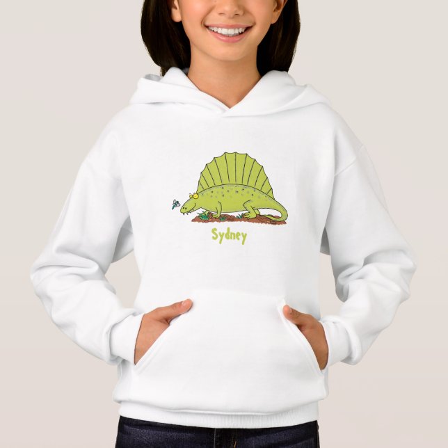 Camiseta Imagem de desenho animado verde-claro (Frente)