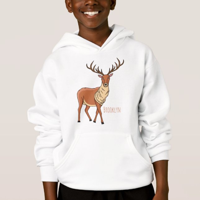 Camiseta Imagem de desenho de Reindeer (Frente)