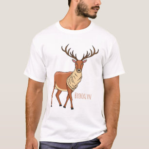 Camiseta Imagem de desenho de Reindeer