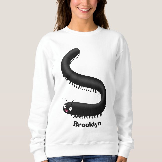 Camiseta Imagem de desenho em forma de milipede (Frente)