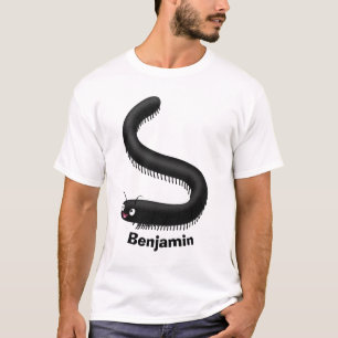 Camiseta Imagem de desenho em forma de milipede