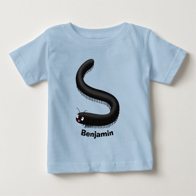 Camiseta Imagem de desenho em forma de milipede (Frente)