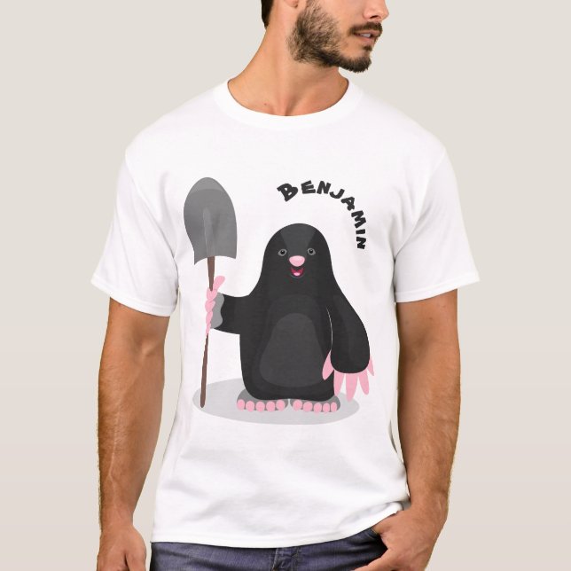 Camiseta Imagem de desenhos animados alegres e bonitos (Frente)