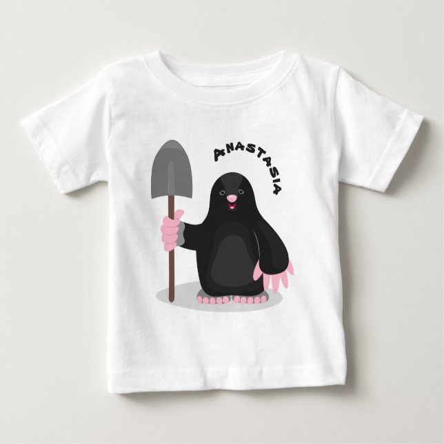 Camiseta Imagem de desenhos animados alegres e bonitos (Frente)