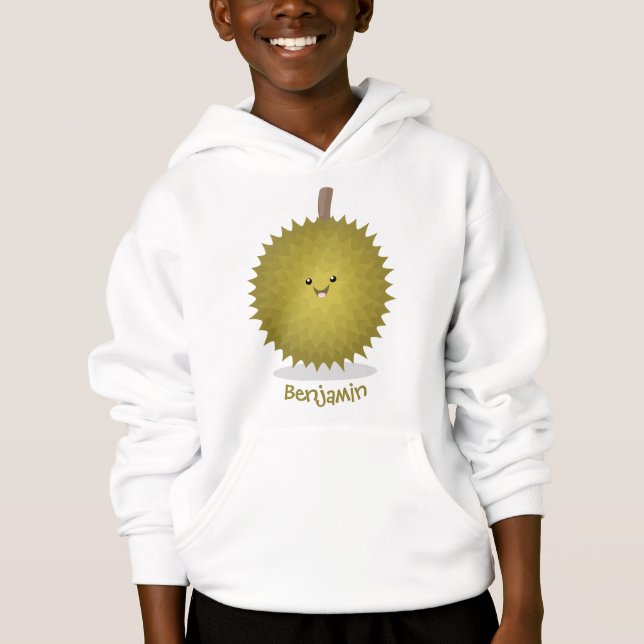 Camiseta Imagem de desenhos animados bonitos e felizes em D (Frente)
