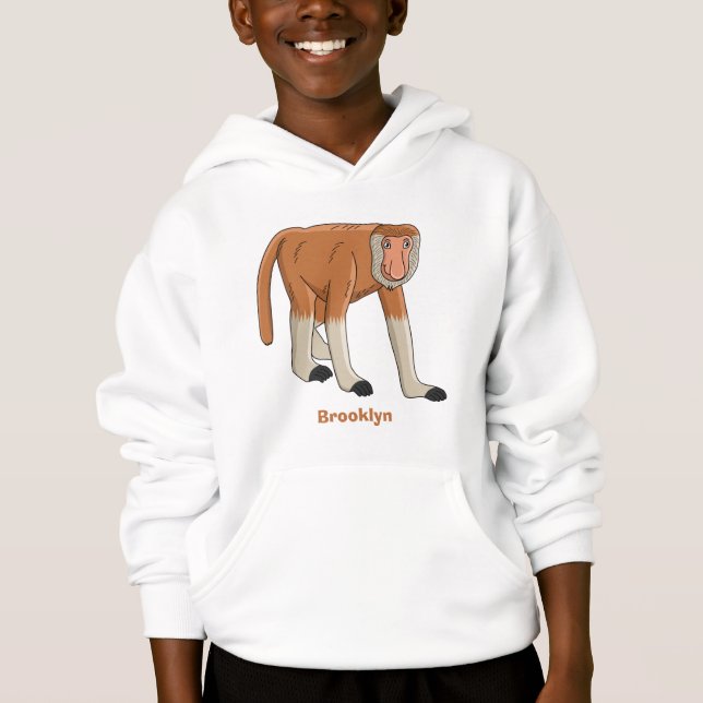 Camiseta Imagem de desenhos animados de macacos (Frente)
