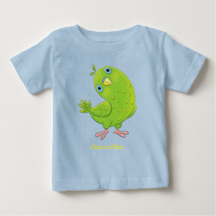 Camiseta Imagem de desenhos animados de periquito verde-esv