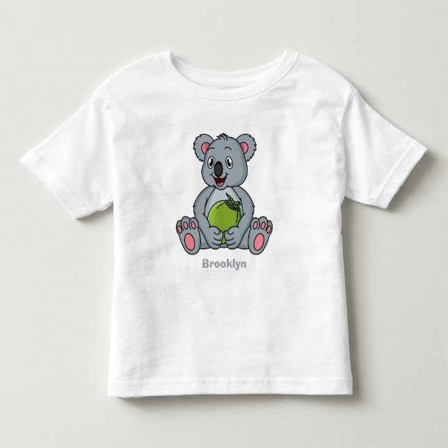 Camiseta Imagem de desenhos em coala e coco (Frente)