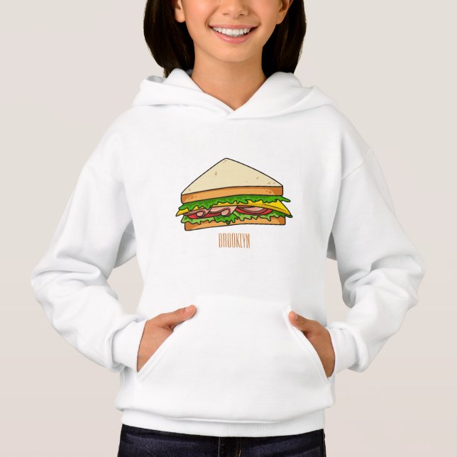 Camiseta Imagem de desenhos em Sandwich (Frente)