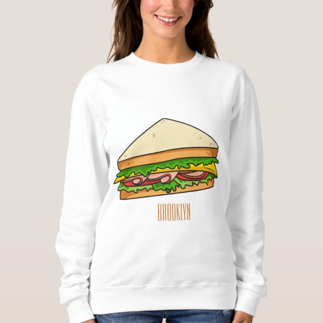 Camiseta Imagem de desenhos em Sandwich (Frente)