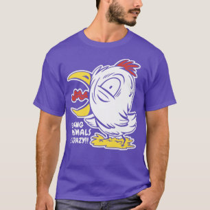 Camiseta Imagem de frango vegetariano engraçado