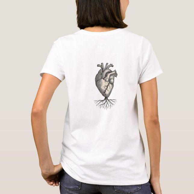 Camiseta Imagem de Fundo Enraizada e Real (Verso)