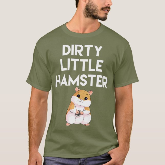 Camiseta Imagem de Hamster Pequeno e Sujo (Frente)