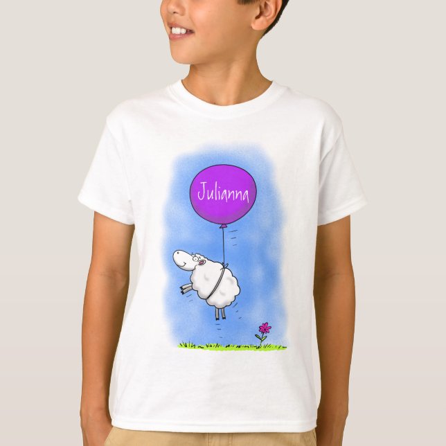 Camiseta Imagem de humor de desenho animado de balão de ove (Frente)