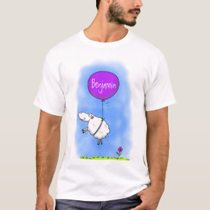 Camiseta Imagem de humor de desenho animado de balão de ove