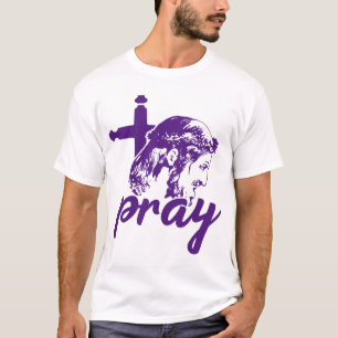 Camiseta Imagem de Jesus Imagem Púrpura