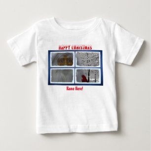 Camiseta Imagem de Natal para Toddler-Ruffle-Tee