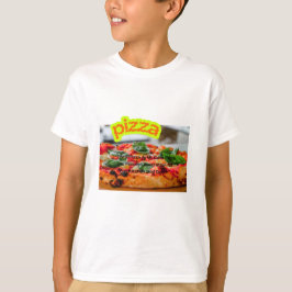 Camiseta Imagem de Pizza Gigante - Comida Deliciosa Enorme 
