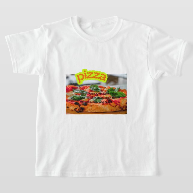 Camiseta Imagem de Pizza Gigante - Comida Deliciosa Enorme  (Postura )