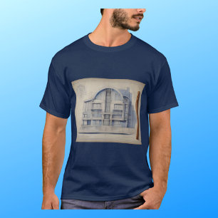 Camiseta Imagem de projeto da arquitetura Vintage em