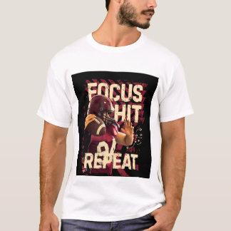 Camiseta Imagem de repetição de foco agradável