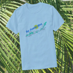 Camiseta Imagem de retrato do Mapa de Chaves da Flórida
