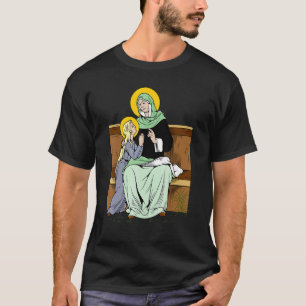 Camiseta Imagem de Santa Ana Padroeira das Crianças Mães Ga