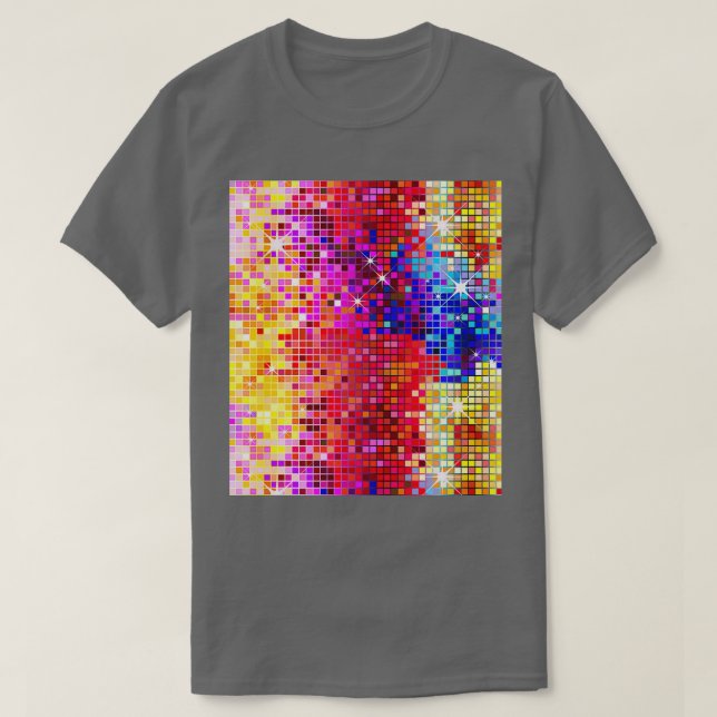 Camiseta Imagem de Sequências Metálicas Coloridas OlharBola (Frente do Design)