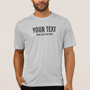 Camiseta Imagem de texto do cliente cor prateada masculino