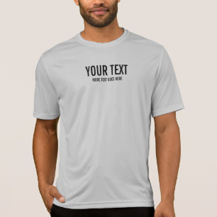 Camiseta Imagem de texto personalizado cor prata masculino