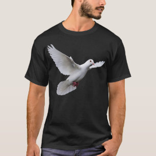 Camiseta Imagem de um pombo branco