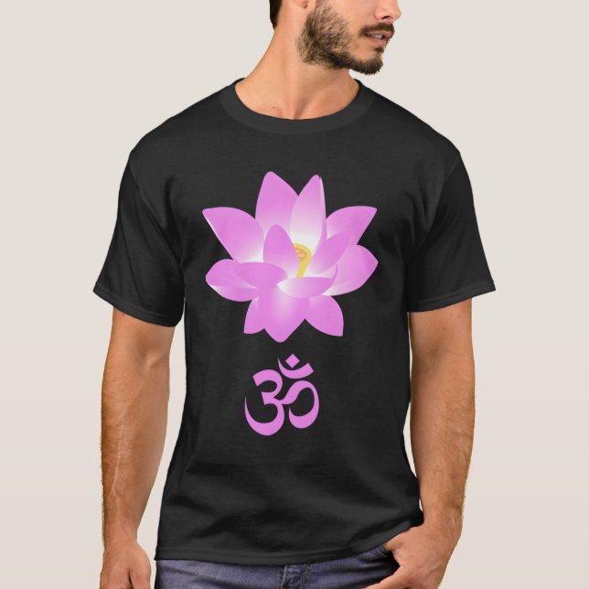 Camiseta Imagem De Uma Flor De Lotus Rosa (Frente)