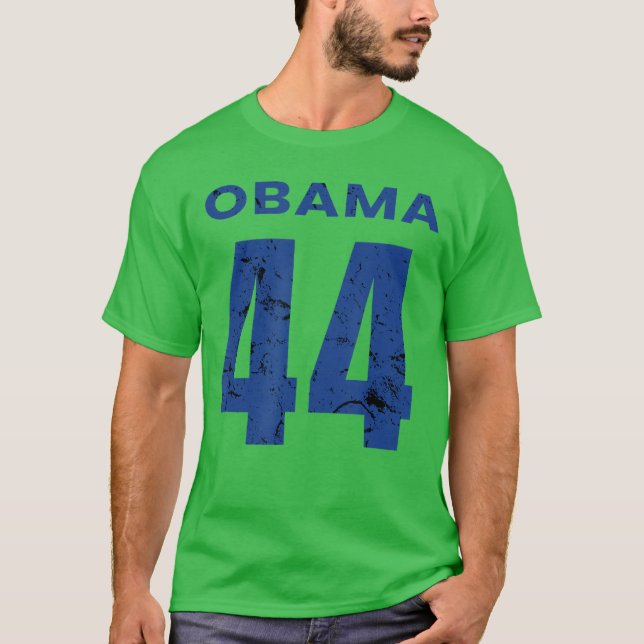 Camiseta Imagem desgastada de Obama 44 (Frente)