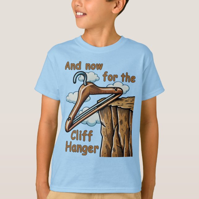 Camiseta Imagem divertida de Cliff Hanger com Reprodução de (Frente)